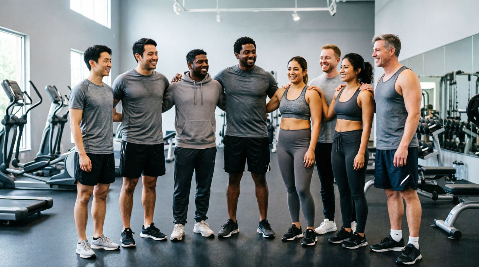Diverse fitness community group